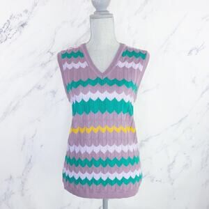 M Missoni | Crochet-Knit Top | Purple | 8